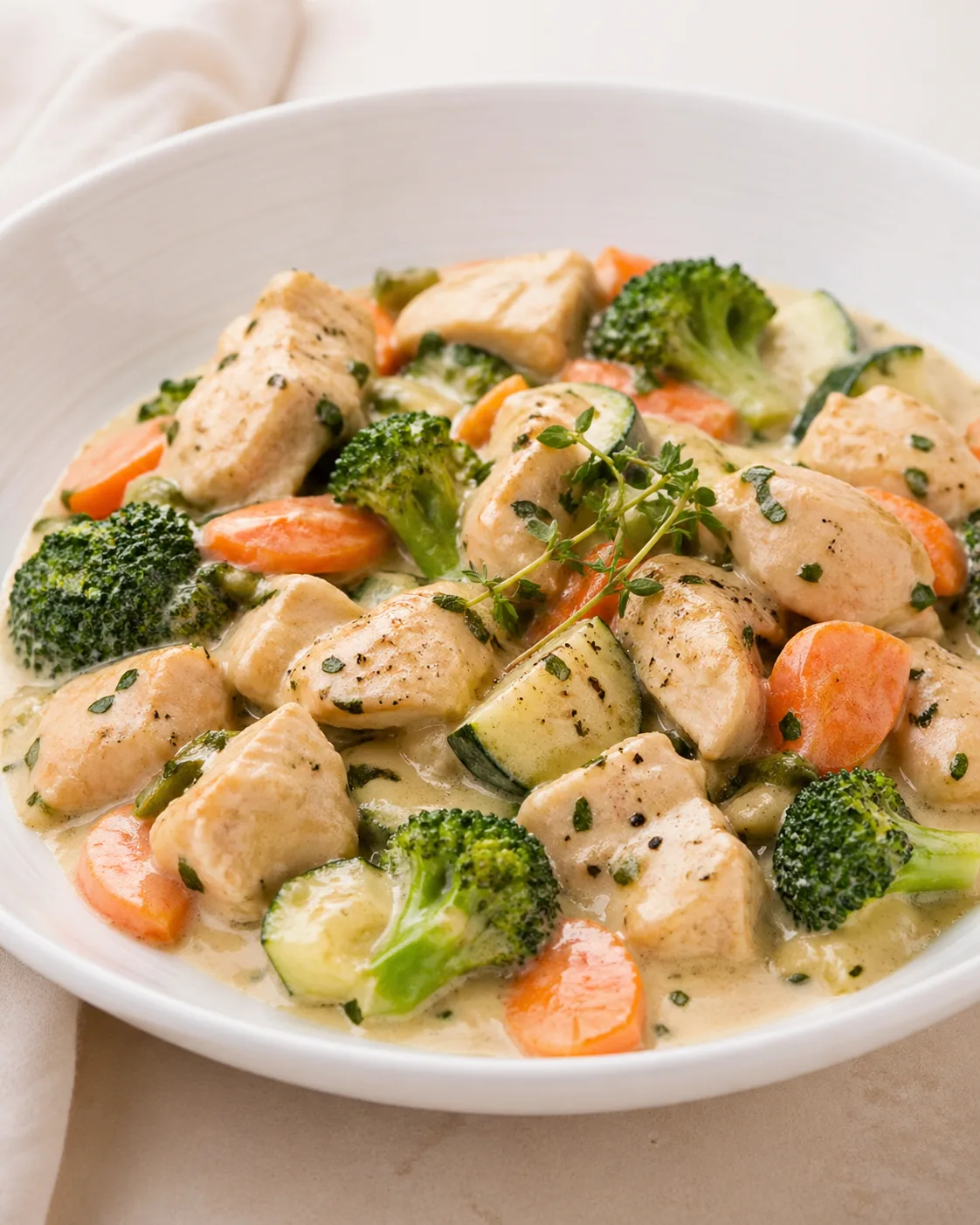 Frango Cremoso com Legumes