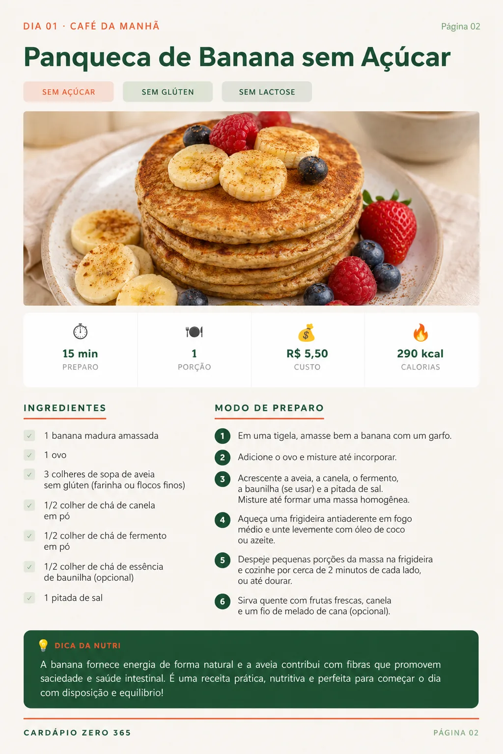 Receita de café da manhã
