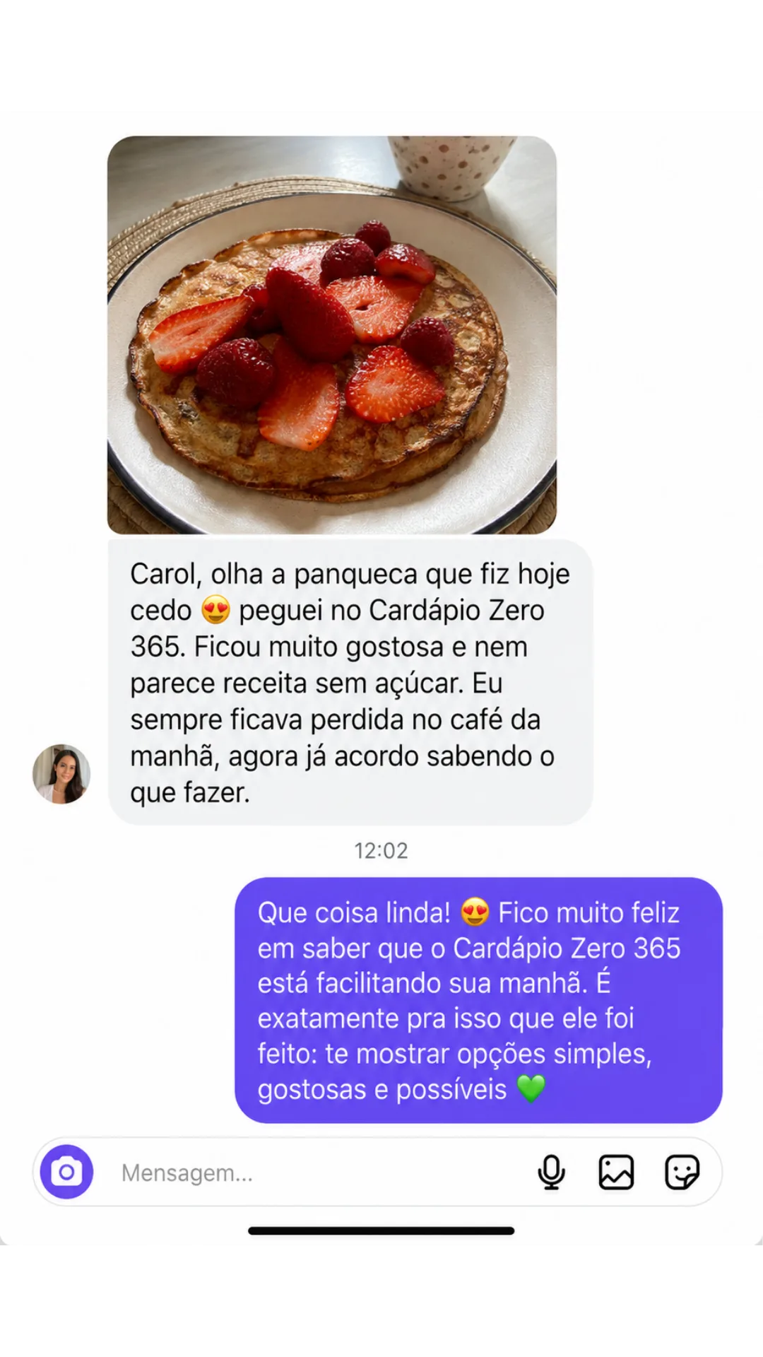 Depoimento de cliente 1