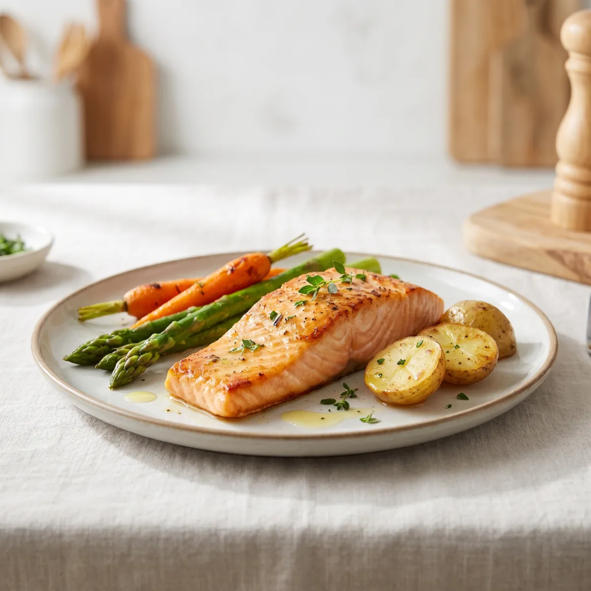 Salmão Grelhado com Legumes
