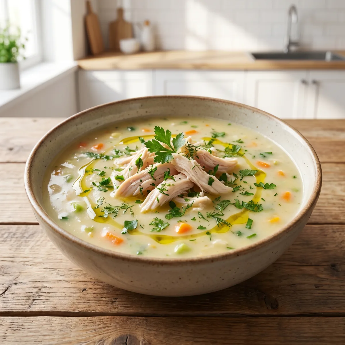 Sopa Cremosa com Frango